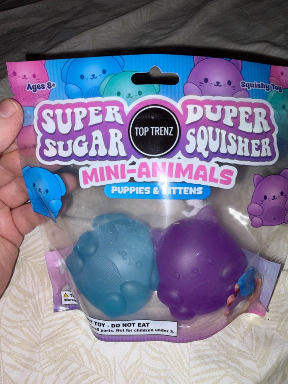 Top Trenz Super Sugar Duper Squisher Mini-Animals - Blue & Purple🔥